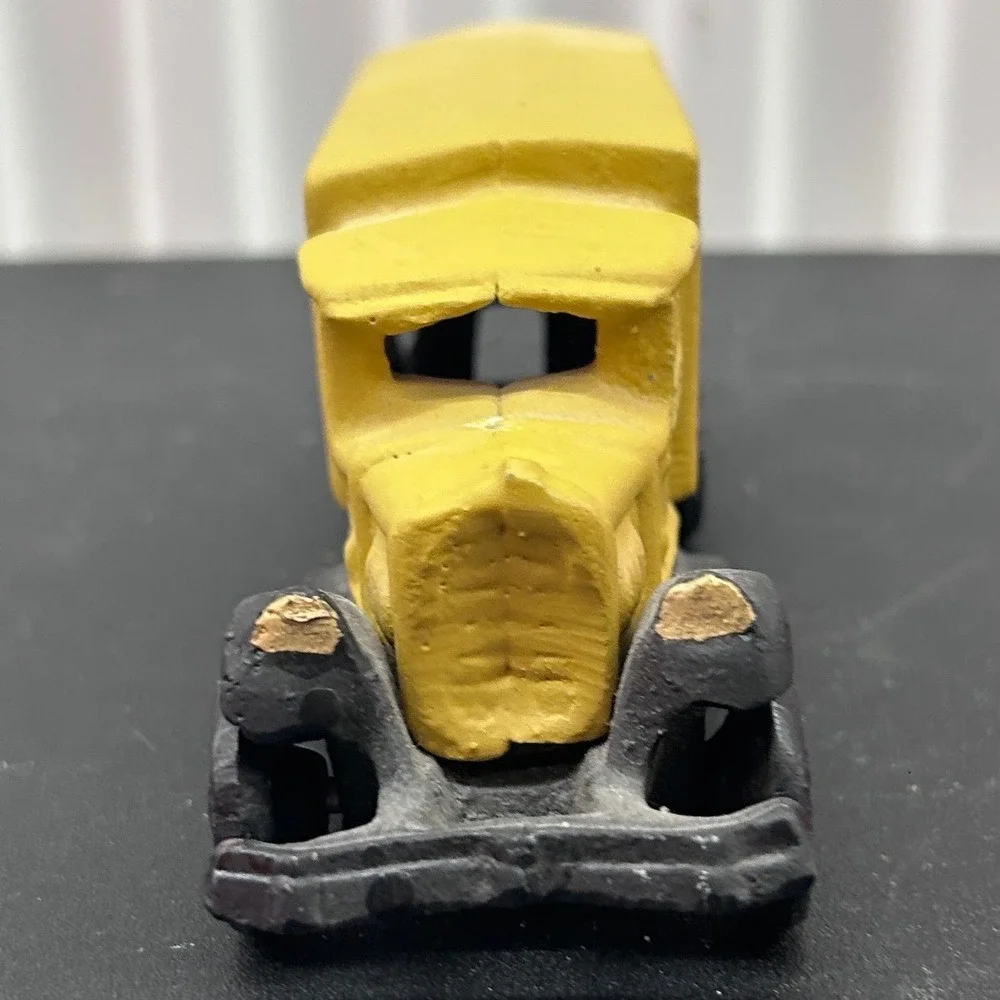 Vintage Coca-Cola Cast Iron Delivery Truck Yellow Black 7.5 Inch Antique Style